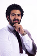 © .shock - Confident professional man portrait in white shirt and tie smiling with thoughtful pose for business profile