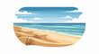 © arya - Rolling sand dunes meet the vast ocean under a cloudy blue sky