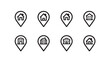 © HAKIM Creation - Collection of real estate location pin icons with different house and building styles