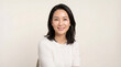 © Tin - Beautiful Asian woman of middle age posing beauty portrait concept. A portrait of a confident woman smiling, showcasing her warmth.