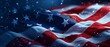 © Khawla - Dynamic Patriotic Flag Design. Memorial Day, Remember And Honor, Indipendence Day, American Flag, Generative Art