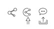 © HABIBUR_ARTS - Technology node network icons set with chat bubble and arrow workflow communication diagram symbols featuring arrows, flowchart, messaging with
