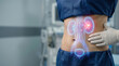 © praewpailyn - Kidney abdominal pain localization urinary system healthcare medical patient urology clinical concept of kidney problem with abdominal pain localization urinary system healthcare medical setting
