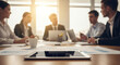 © Watcharapong - Professional Tablet Device On Meeting Table in Office, Template, with shallow depth of field