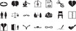 © MDSHAHIN - Divorce icon set with separation, broken relationship, legal and family conflict symbols design.