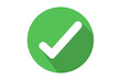 © Richardson - Green checkmark circle icon approval tick round button symbol