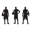 © MstSahida - Black and White Basketball Player Silhouette Set