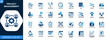 © JIm Studio - Project management icon set, planning, scheduling, deadlines, workflow, teamwork, budget tracking, task control. Solid icons collection. Vector.