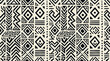 © Auhaz - Black and white geometric tribal panel pattern with bold contrast.