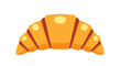© bloombi - Illustrated croissant pastry with golden flaky layers, buttery crust and warm comforting vibes.
