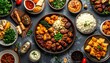 © herjunart - Exquisite Middle Eastern Feast - A Culinary Symphony of Flavors and Textures.