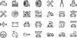 © Mahfujahmmed - Car service and automotive repair line icon set featuring mechanic tools maintenance garage minimal outline vector collection