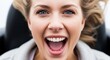 © Siti - Excited Woman Close Up Laughing Mouth Open