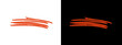 © Muhammad Raham - Orange Thick Layered Brush Strokes Texture on White and Black