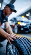 © keks20034 - Seasonal car maintenance with tire change in residential garage