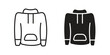 © Dan - Hoodie icon design. Editable outlined stroke and solid symbols