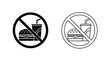 © Gahima - Prohibited and allowed signs depicting a burger and drink combination