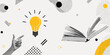 © Prodip - A bright idea lightbulb open book and hand symbolizing innovation