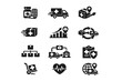 © Olena - Package simple medicine generation vector diagram icon medical symbol delivery arrows fill