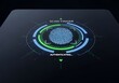 © Bisnis - Futuristic Fingerprint Scan Interface in Dark Tech Setting