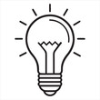 © Vector & Png stock - minimal light bulb idea symbol clean vector icon