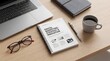 © Izdihaar - Digital marketing strategy and innovation notebook on a modern wooden office desk