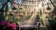 © Masuda Begum - Serene conservatory with lush greenery and elegant seating