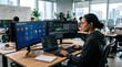 © Влада Яковенко - A software developer at a laptop with code windows, cloud workflow visuals and deployment elements arranged in a sleek engineering environment with modern development energy, ultra-realistic, no