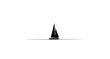 © DS - Minimalist sailboat graphic with a flat horizon on transparent background silhouette