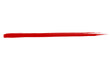 © Zaingill - Vibrant red paint brush stroke on white background, horizontal acrylic smear with textured edges, artistic crimson ink line for graphic design
