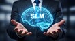 © MDSHAIM - Small language model slm technology ai brain in hands for future innovation