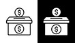 © iconstore - Donation Box: Conceptual image of a donation box with a coin, symbolizing charity, giving, and support.