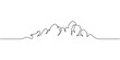 © aminul788 - Continuous one line drawing of a mountain range Minimalist single line vector illustration of rocky peaks for adventure climbing and outdoor travel concept
