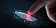 © Rutchaneewan - Innovative fingerprint scanning technology demonstration modern tech lab digital interaction futuristic environment close-up viewpoint security concept