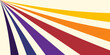 © anwar - Abstract colorful 70s background vector. Vintage retro wallpaper with rainbow stripes and wavy lines. A 1970 color illustration suitable for posters, banners, decorative items and wall art.