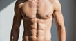 © Arra Vais - Slim man torso with defined abdominal muscles, strong physique highlighted by natural light. Athletic body shows toned chest, visible abs, symbolizing fitness, health.