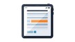 © muawiya - A graphic illustration of a tablet with a modern design on transparent background