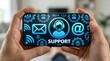 © Ngoc - Customer Support App Interface on Smartphone Screen