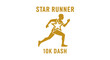 © Nayla - Golden Silhouette Of A Star Runner In Motion Depicting A 10K Dash Race For Victory