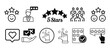 © skilleddesigner90 - Customer review and rating icon set with stars and thumbs up symbols vector illustration.