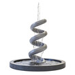 © CrazeePixelINC - 77 Front view of spiral jet water fountain isolated on a white transparentbackground