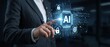 © MODERNARTWatChaRaWit - Ai technology integration demonstration corporate office digital content urban environment close-up viewpoint innovations in security and data management