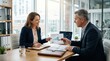 © Matt - Financial adviser presenting growth chart to client