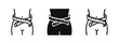 © ICONS FOR YOU - Slimming Waist with Measuring Tape Icons Set - Weight Loss and Diet Concept