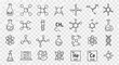 © Yudi - Collection of chemical formulas and molecular structures hand drawn icons.