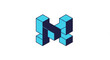© mahardika - Abstract isometric letter M logo design representing modern technology.