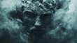 © Daim - Ancient, weathered face shrouded in mist