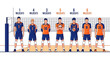© Soliso - Volleyball Team Players Uniforms With Numbers Displayed In A Row