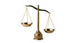 © Maria - Antique brass balance scale with ornate base, isolated on transparent background