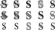 © Sohel - Decorative Letter S Font Style Set with Vintage Ornamental Typography Designs for Logos, Monograms, Calligraphy, and Classic Print Projects